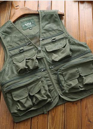 Жилет jp для охоты, рыбалки, туристов 2xl зеленый 01839