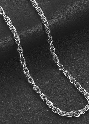 Цепочка 60см из нержавеющей медицинской стали шириной 2 мм c-015.2, 60