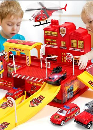 Детская парковка kubaot 000 игровой набор красный 01815