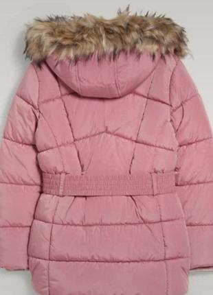 Теплая зимняя куртка, пальто, подростковая курточка удлиненная с поясом, утепленная на синтепоне2 фото