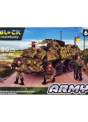 Конструктор армія iblock pl-921-430, 3 фігурки військових (вид 1)