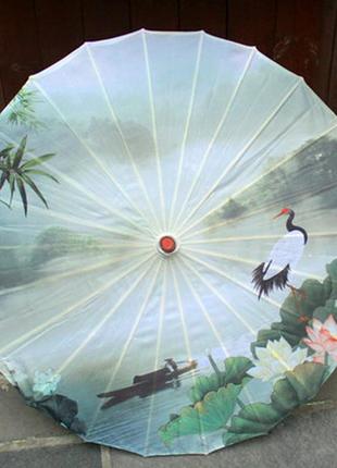 Зонт декоративный китайский туманное озеро