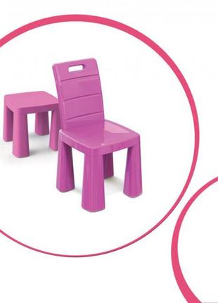 ¶дитячий стілець-табурет 04690/1/2/3/4/5 висота табуретки 30 см (рожевий)