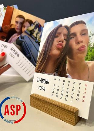 Печать календарей с вашими фотографиями на заказ. календарь 12х16см настольной с...