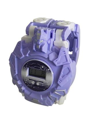 Часы luo робот-трансформер электронные наручные фиолетовый 01768