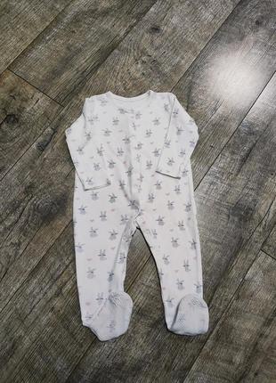 Человечек хлопковый девочке, george, р. 3-6мес., 62-68, длинна 58 см