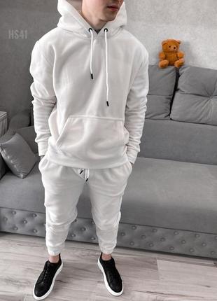 Костюм= худи + брюки/ спортивный костюм флис с капюшоном