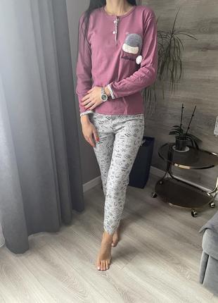 Пижама женская, пижама женская натуральная теплая