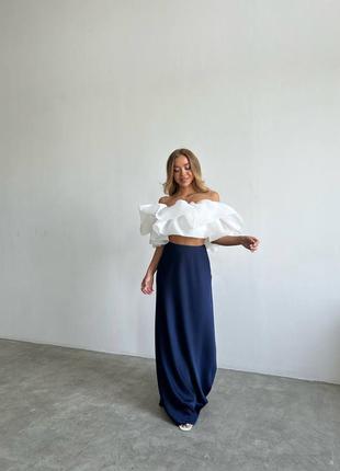 Длинная атласная юбка, разных цветов3 фото