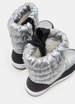 Теплі зимові чоботи дутики для дівчинки3 фото