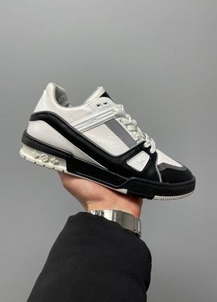 Кроссовки louis vuitton trainer <unk> white black'