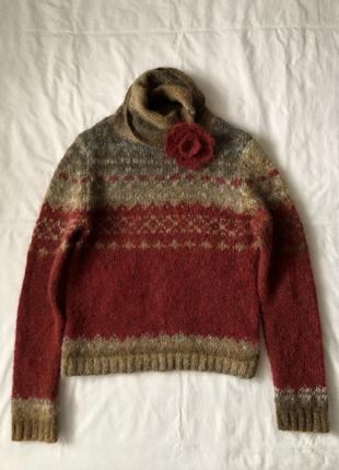 Мохерный женственный свитер. винтаж.1 фото