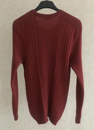 Шерстяной свитер в рубчик 100% pure new wool2 фото