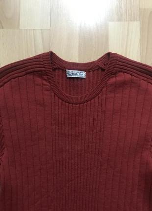 Шерстяной свитер в рубчик 100% pure new wool5 фото