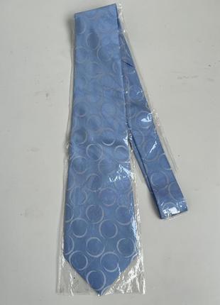 Kailong hand made шелковый галстук голубого цвета