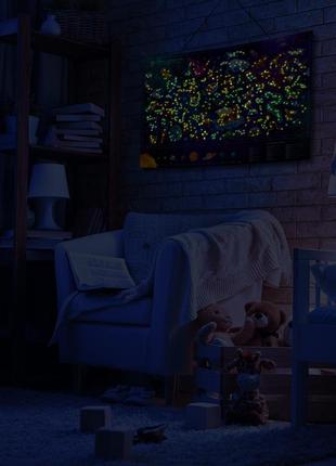 Светящаяся карта звездного неба зіркова подорож а1 60х84 см люмік