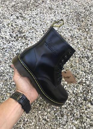 Шикарные женские кожаные ботинки dr. martens унисекс чёрного цвета 😍(демисезон)3 фото