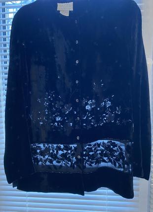 Нарядная блуза из панбархата, блуза из бархата silk club