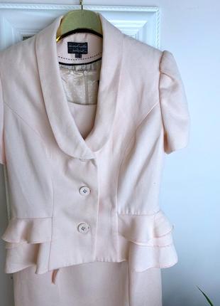Костюм : платье , пиджак , нежно розовый,10 фото