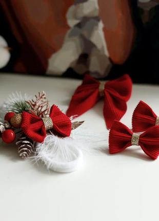 Бантики повязка подарунковий набір прикраси на волосся