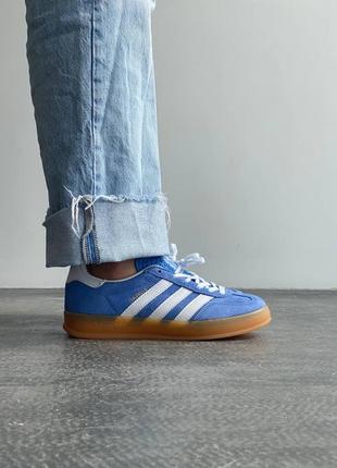 Кроссовки adidas gazelle indoor blue6 фото