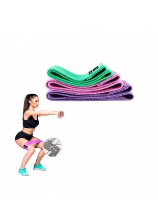 Набор тканевых фитнес резинок luting hip resistance bands 3 штуки