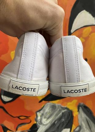 Lacoste кеды мокасины 44,5 размер белые оригинал6 фото