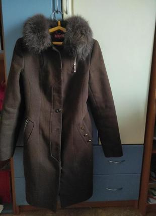 Пальто кашемировое зимнее,размер s