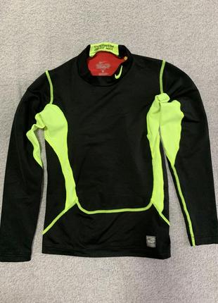 Кофта спортивна термо компрессионная подростковая детская nike pro combat hyperwarm dri fit max1 фото