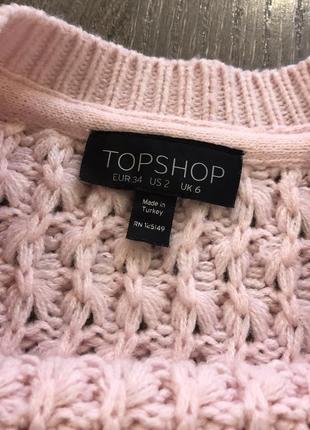 Очень нежный розовый теплый свитер topshop top shop оригинал кофта джемпер свитер лонгслив не зара zara2 фото