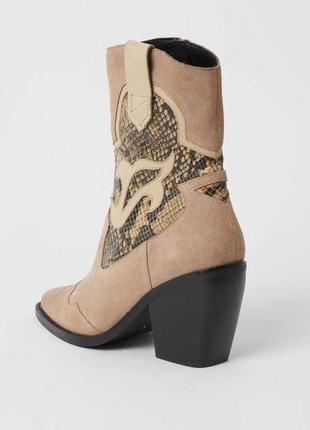 Замшевые ковбойские сапоги, казаки, ковбойки river island 39-40 размер5 фото