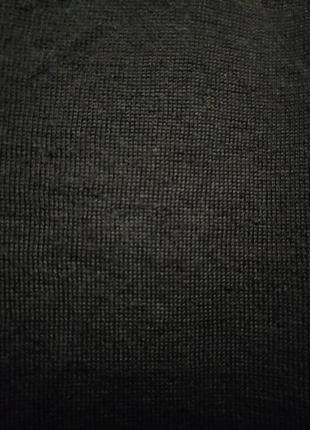 100% вовна меріноса темно шоколадного кольору джемпер  v образний виріз5 фото