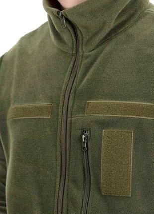 Флисовая кофта 320г/м2, флиска военная масло / хаки флиска хаки