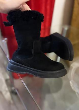 Трендові чоботи zara зима шкіра