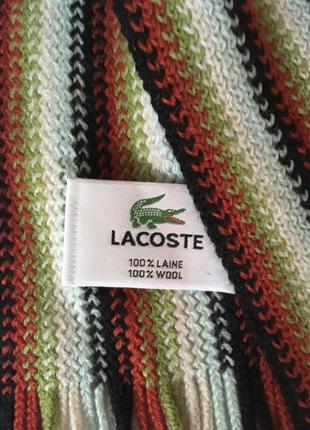 Lacoste шарф из шерсти