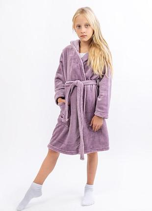 Халат теплый единорог для детей и подростков банный халат на девочку с капюшоном2 фото