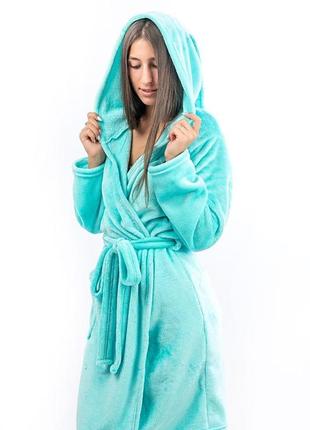Халат теплый для детей и подростков банный халат на девочку с капюшоном2 фото