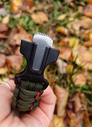 Браслет хаки военный паракорд3 фото