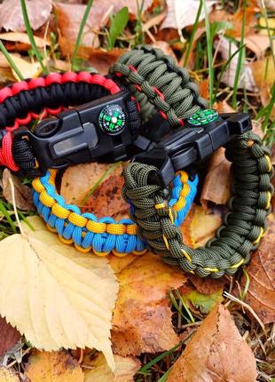 Браслет хаки военный паракорд7 фото