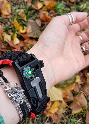 Браслет хаки военный паракорд5 фото