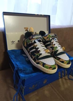 Кроссовки adidas bape x forum low 84 30th