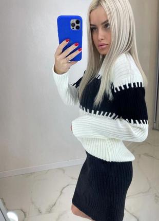 Женский костюм двойка юбка и кофта,теплий костюм,жіночий костюм двійка спідниця та кофта,костюм двійка зі спідницею3 фото