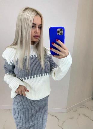 Женский костюм двойка юбка и кофта,теплий костюм,жіночий костюм двійка спідниця та кофта,костюм двійка зі спідницею7 фото
