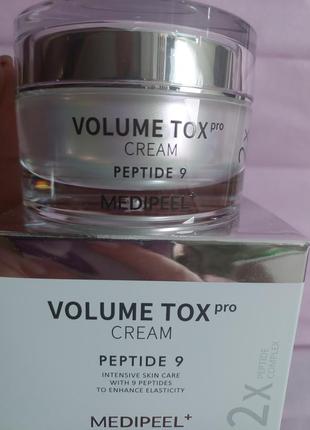 Антивіковий крем з пептидами та ектоїном medi-peel peptide 9 volume tox cream pro, 50ml