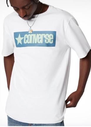 Футболка t-shirt converse retro box wordmark tee s1 фото