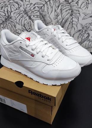 Жіночі шкіряні білі кросівки оригінал рібок reebok classic