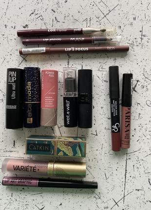 Набор продуктов для губ помада карандаш eveline gosh catkin catrice wetnwild rimmel