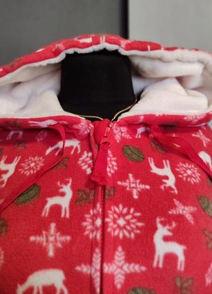 Пижама кигуруми флисовая зимний принт2 фото