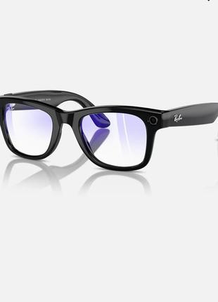 Смарт очки ray-ban meta wayfarer clear with blue-violet light filter