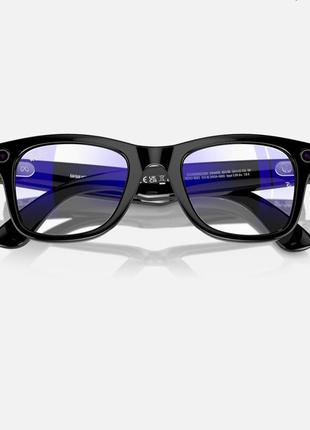 Смарт окуляри ray-ban meta wayfarer clear with blue-violet light filter4 фото